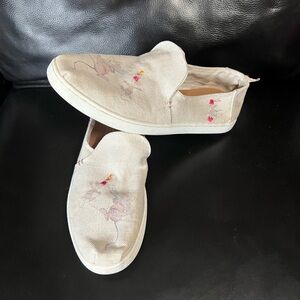 Disney x Toms Gus and Jaq Printed Canvas Flat Slip on Shoes Women's size 7.5 bei